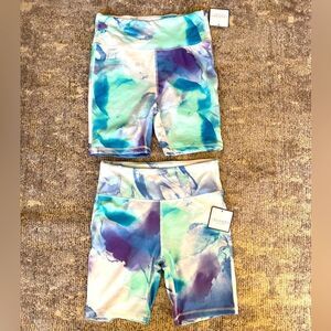 NWT LAUNDRY BY SHELLI SEGAL BIKER SHORTS SET OF 2 SIZE LARGE